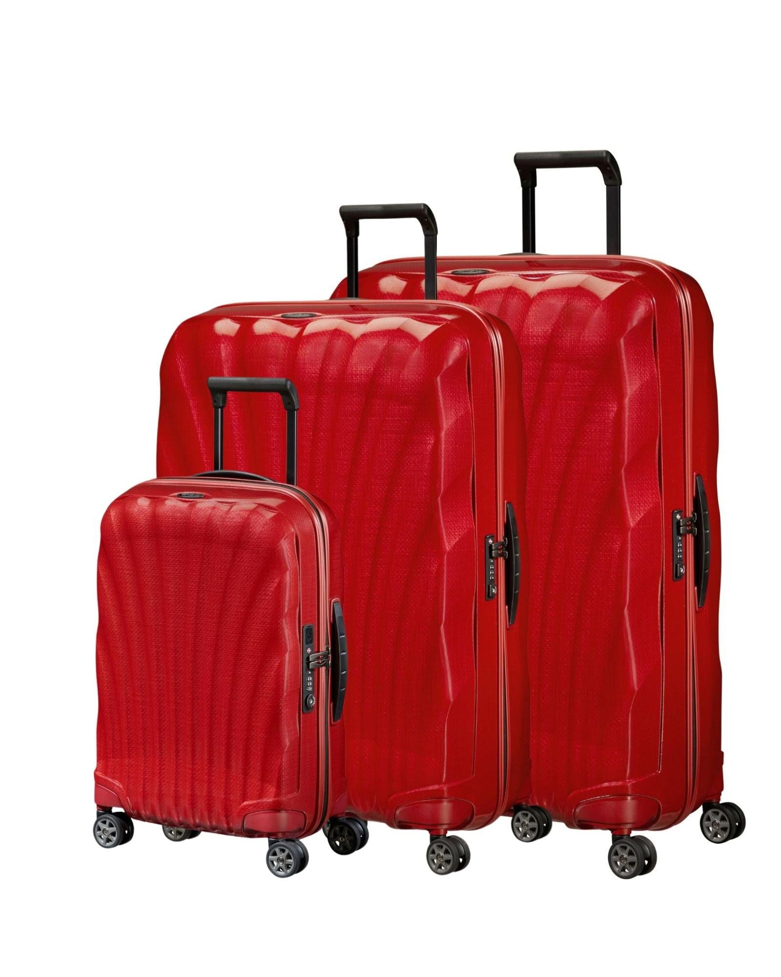 Samsonite C-Lite Hardside 3-Piece Spinner Luggage Set - Chili Red Front Right Image 1