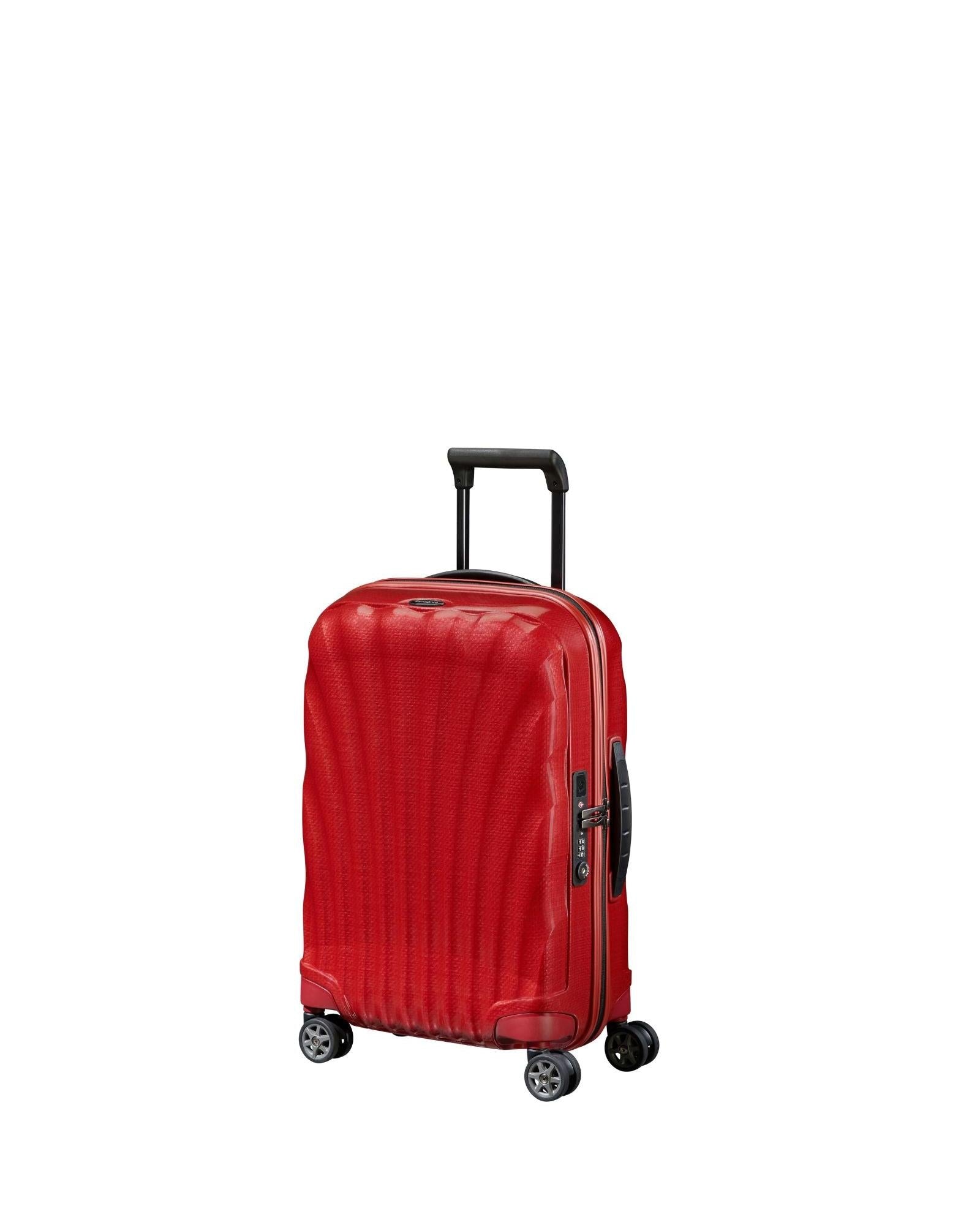 Samsonite C-Lite Expandable Hardside Carry-On Spinner Suitcase - 55cm - Chili Red Front Right Image 1