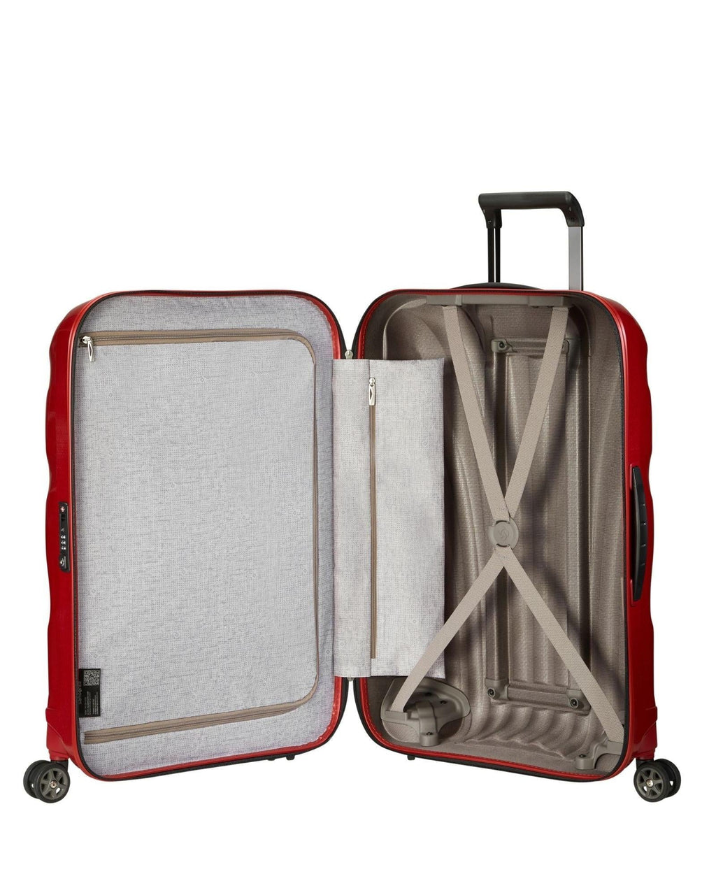 Samsonite C-Lite Hardside Medium Spinner Suitcase - 75cm - Chili Red Interior Image 6