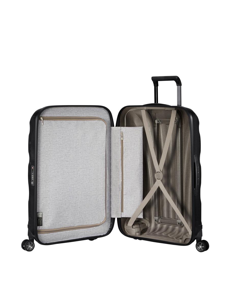 Samsonite C-Lite Hardside Medium Spinner Suitcase - 69cm - Black Interior Image 3