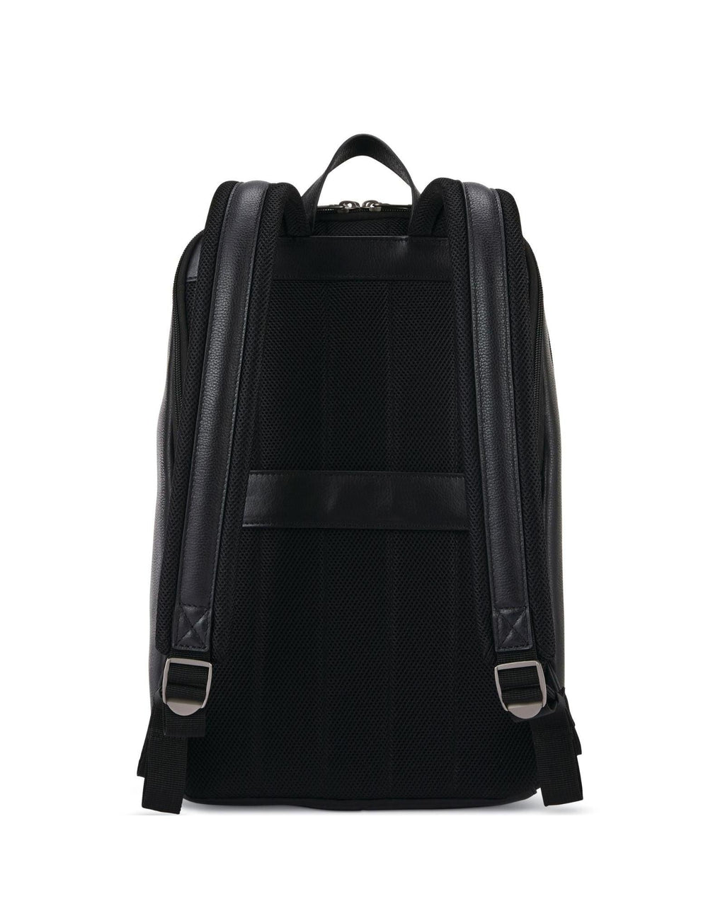 Samsonite Classic Leather Business Slim Laptop Backpack - 17L - Black Back Image 2
