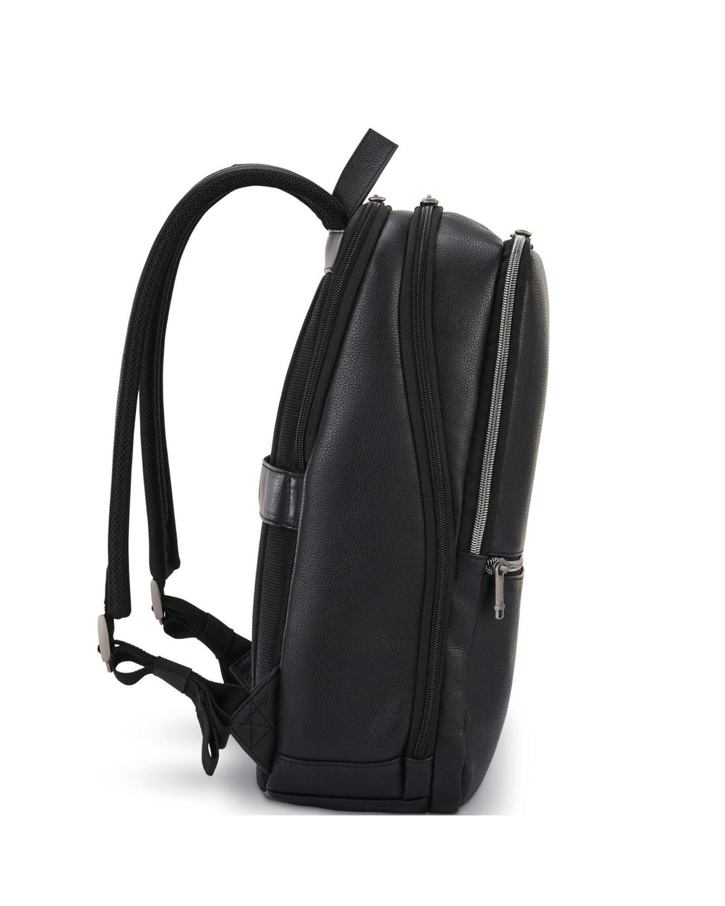 Samsonite Classic Leather Business Slim Laptop Backpack - 17L - Black Back Image 3