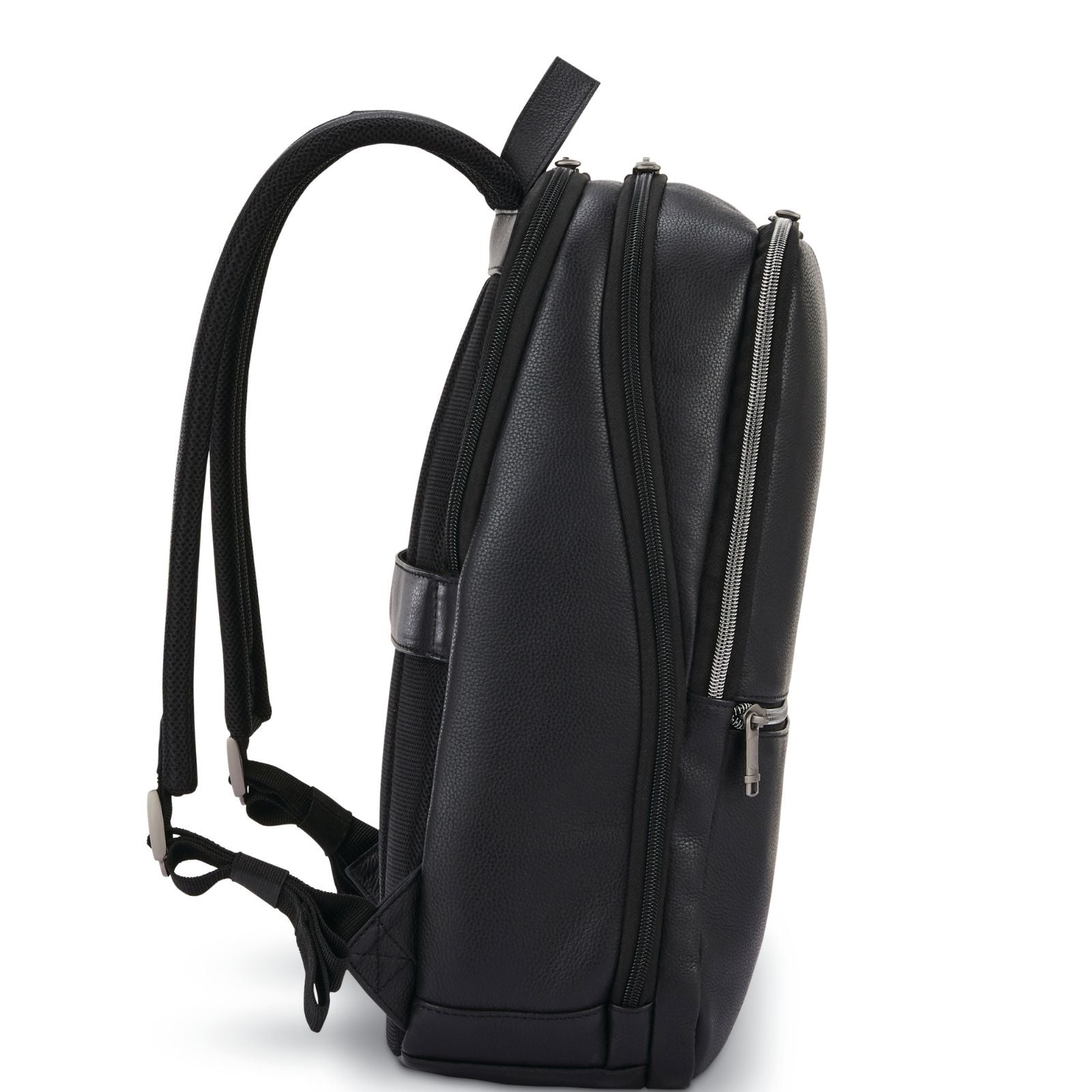 Samsonite Classic Leather Business Slim Laptop Backpack - 17L - Black