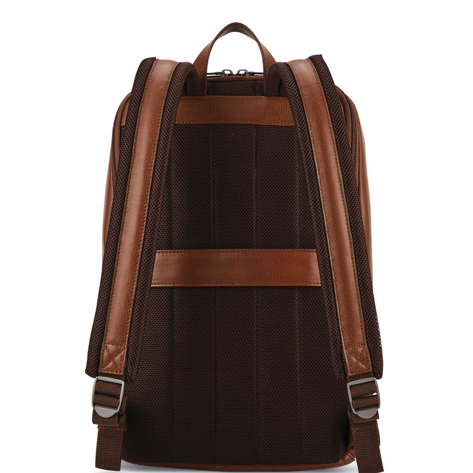 Samsonite Classic Leather Business Slim Laptop Backpack - 17L - Cognac