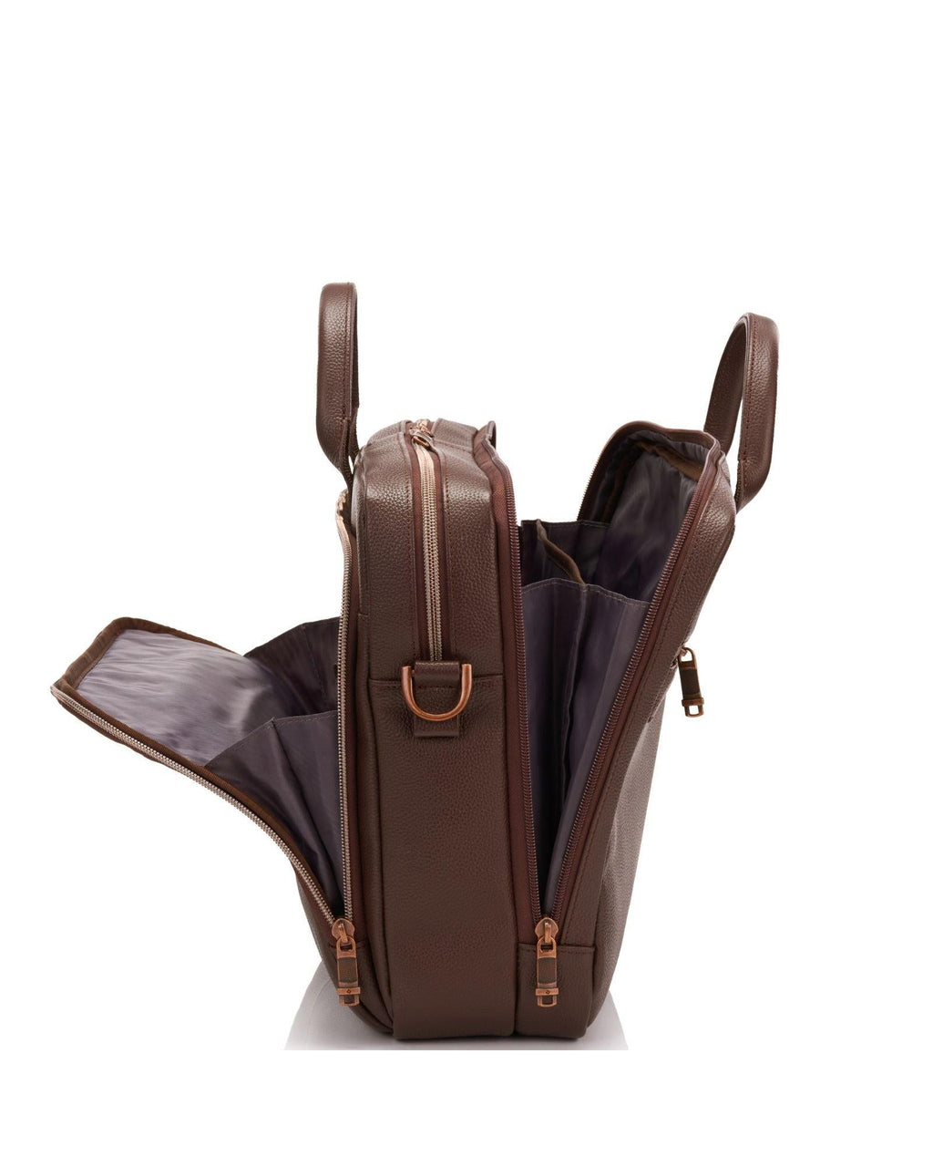 Samsonite Classic Leather Toploader Laptop Briefcase - Chocolate Interior Image 5