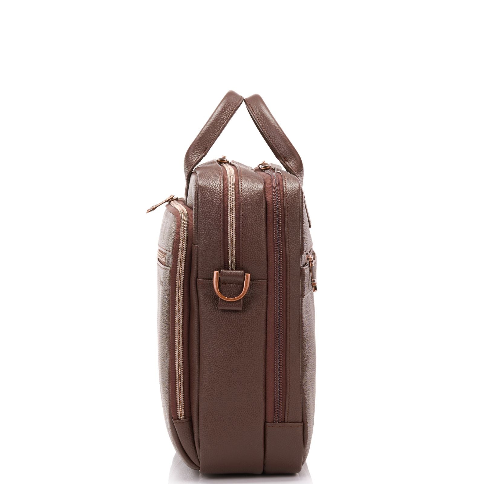 Samsonite Classic Leather Toploader Laptop Briefcase - Chocolate
