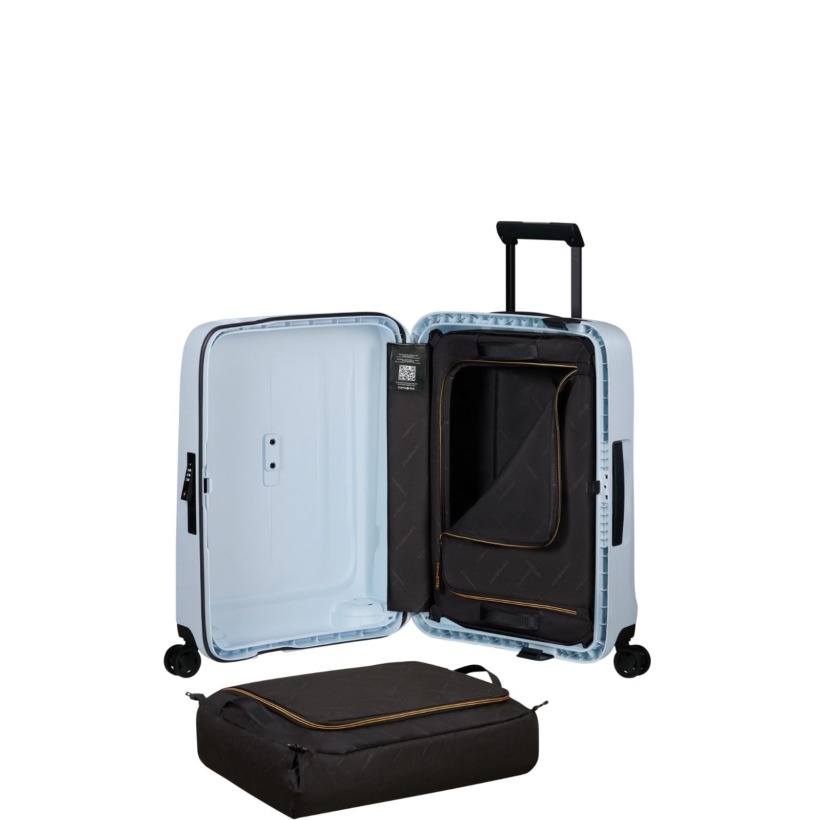 Samsonite Essens Hardside Carry-On Zipless Spinner Suitcase - 55cm - Glacier Interior Image 8