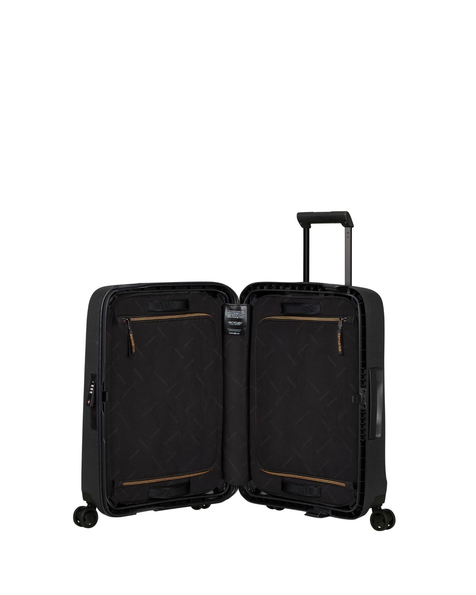 Samsonite Essens Hardside Carry-On Zipless Spinner Suitcase - 55cm - Graphite Interior Image 6
