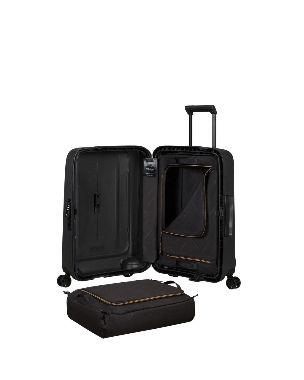 Samsonite Essens Hardside Carry-On Zipless Spinner Suitcase - 55cm - Graphite Interior Image 8