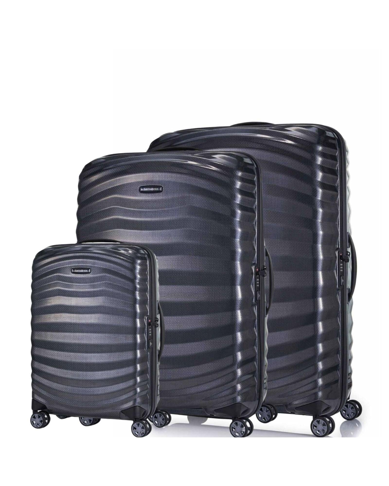 Samsonite Lite-Shock Sport Hardside 3-Piece Spinner Luggage Set - Black Image 1