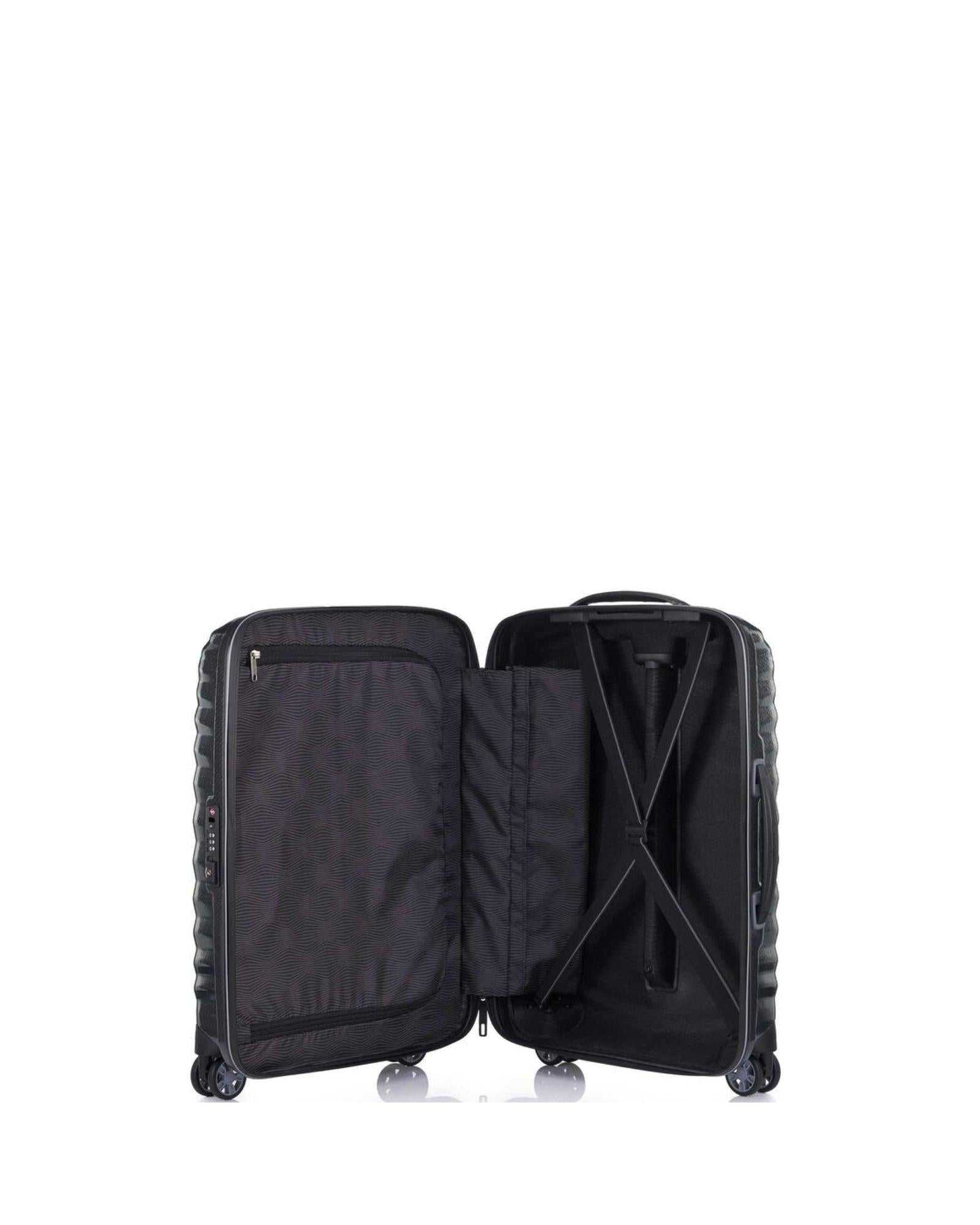Samsonite Lite-Shock Sport Hardside Carry-On Spinner Suitcase - 55cm - Black Interior Image 6