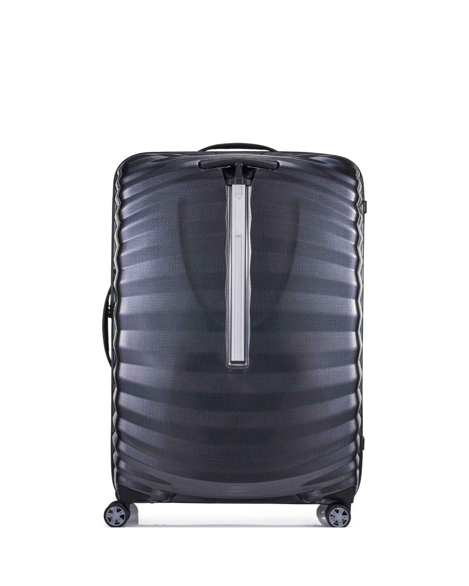 Samsonite Lite-Shock Sport Hardside Large Spinner Suitcase - 81cm - Black Back Image 3
