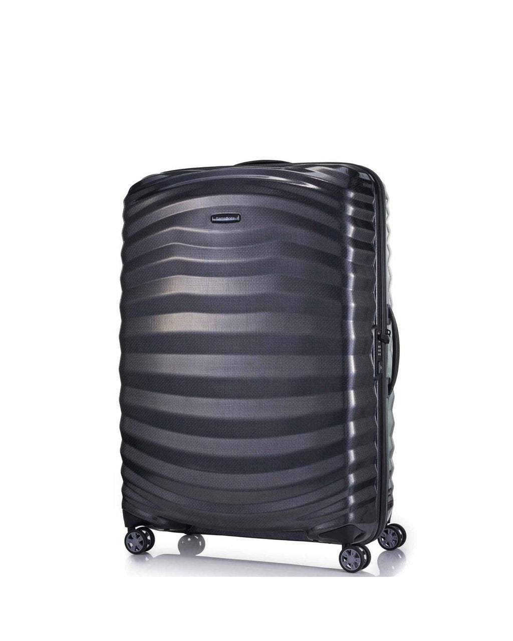 Samsonite Lite-Shock Sport Hardside Large Spinner Suitcase - 81cm - Black Front Left Image 1