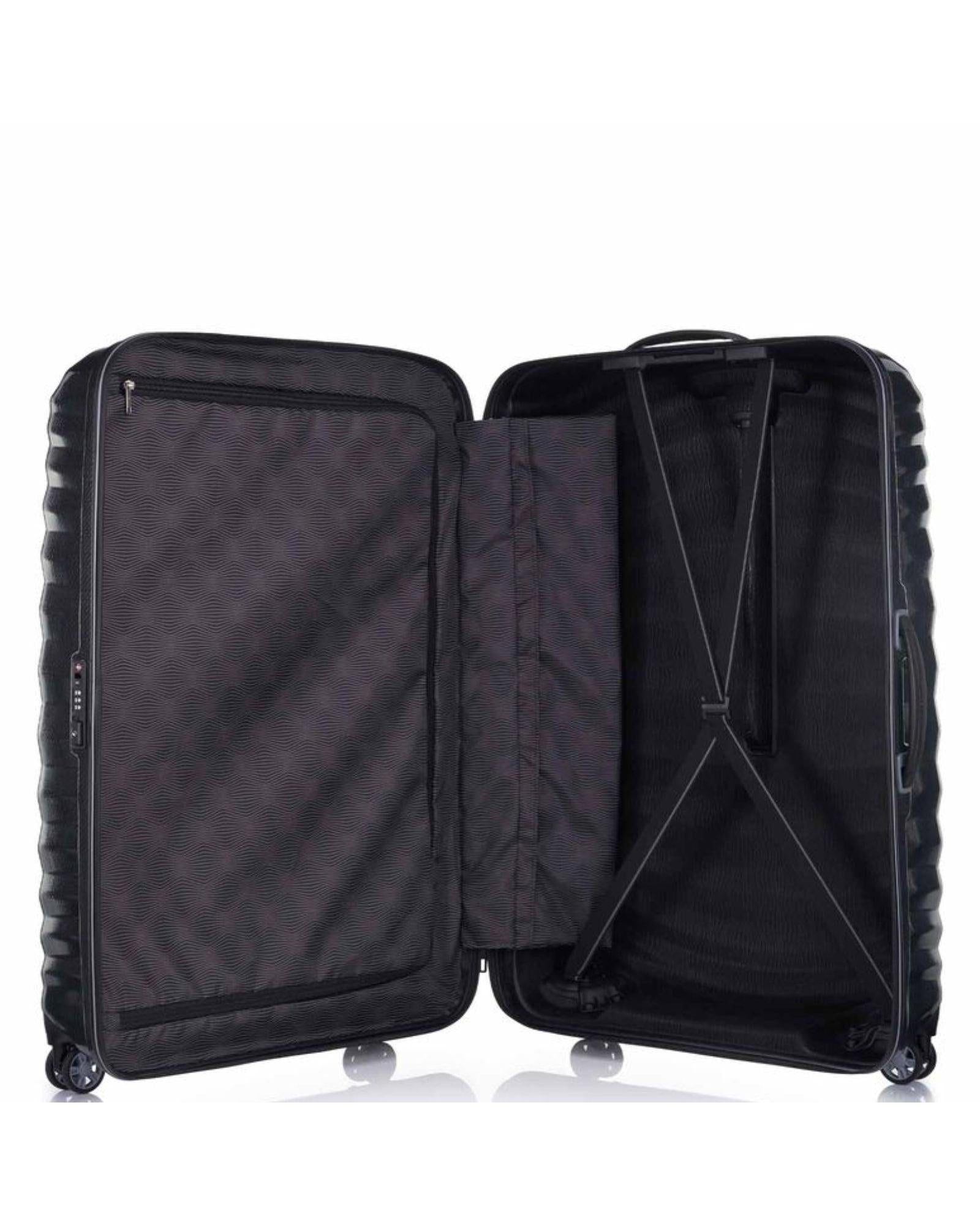 Samsonite Lite-Shock Sport Hardside Large Spinner Suitcase - 81cm - Black Interior Image 6
