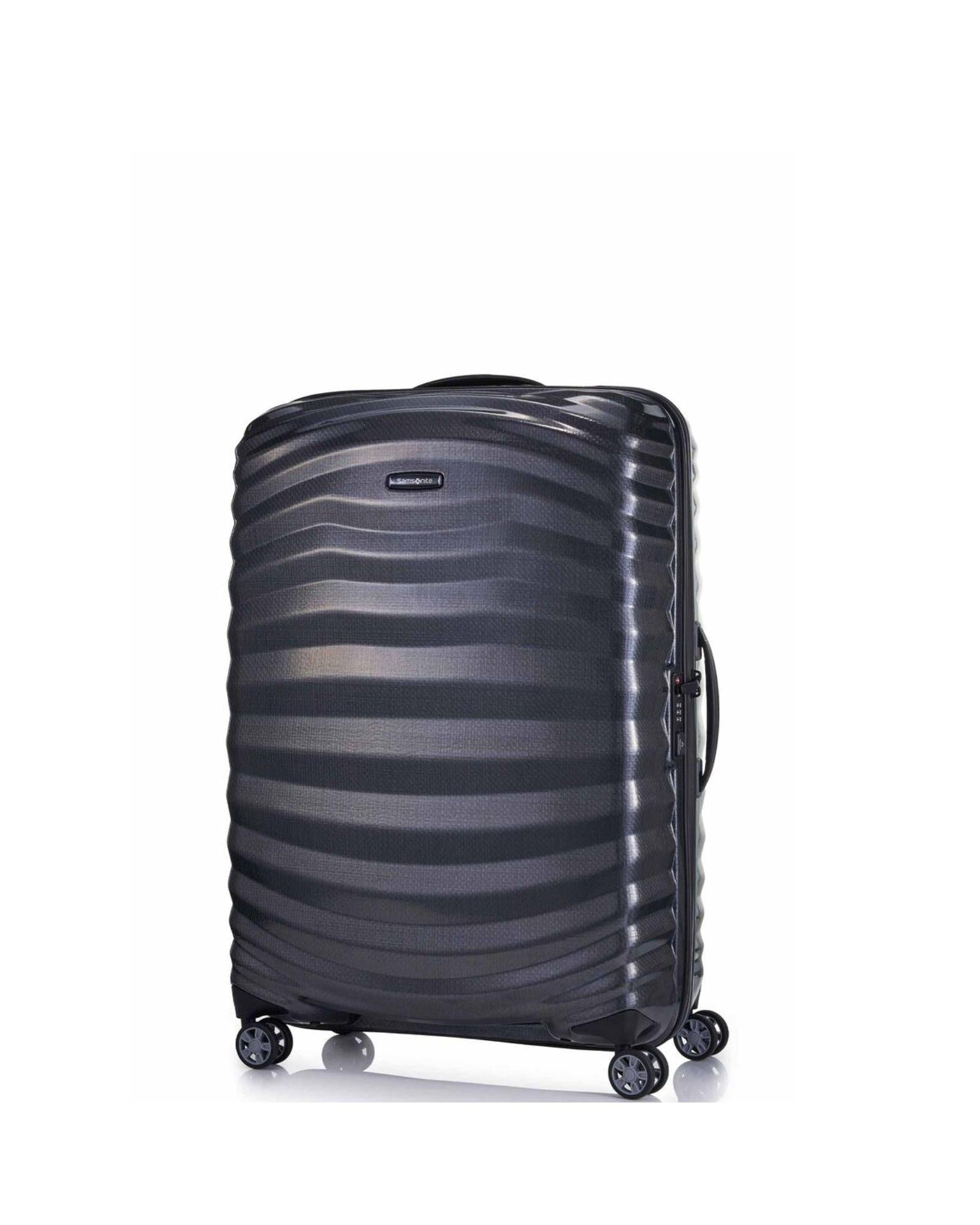 Samsonite Lite-Shock Sport Hardside Medium Spinner Suitcase - 75cm - Black Front Left Image 1