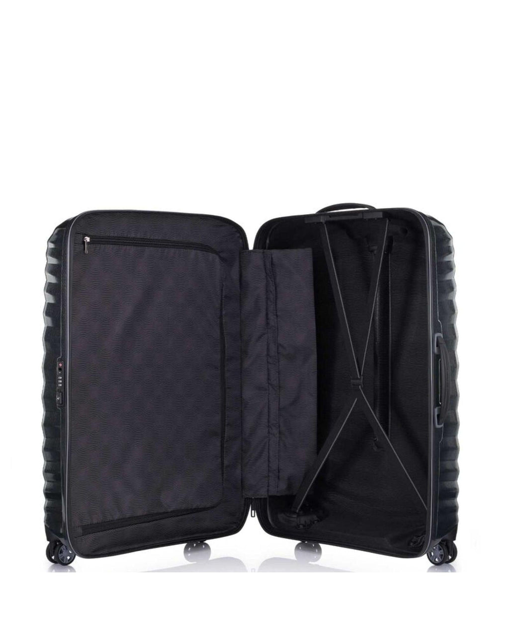 Samsonite Lite-Shock Sport Hardside 3-Piece Spinner Luggage Set - Black Interior Image 6