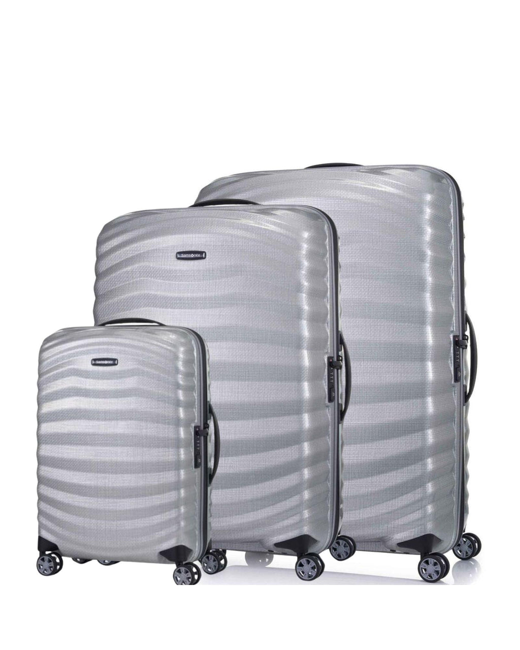 Samsonite Lite-Shock Sport Hardside 3-Piece Spinner Luggage Set - Silver Image 1