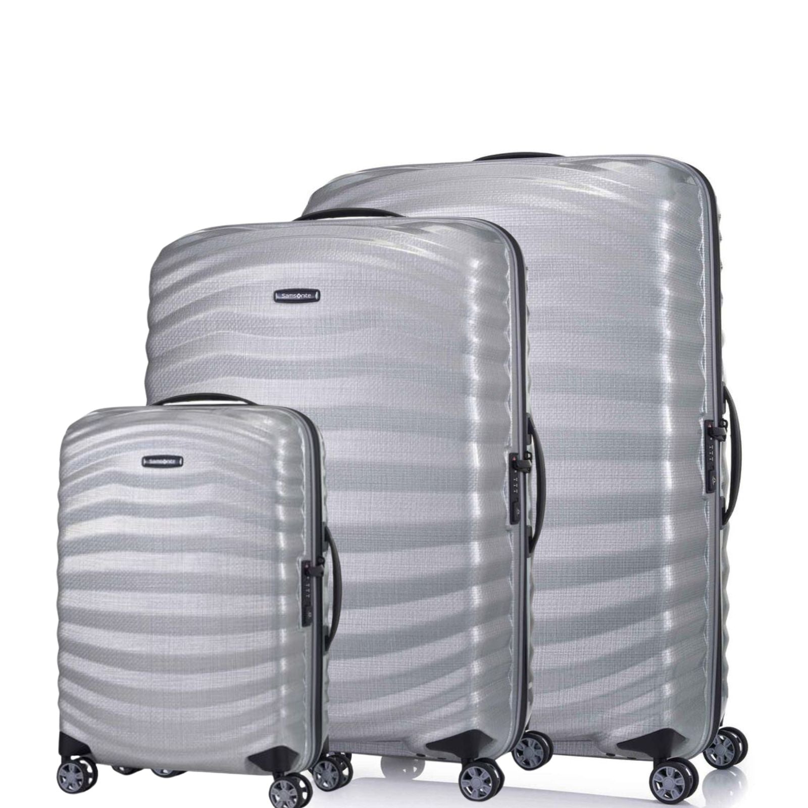 Samsonite Lite-Shock Sport Hardside 3-Piece Spinner Luggage Set - Silver