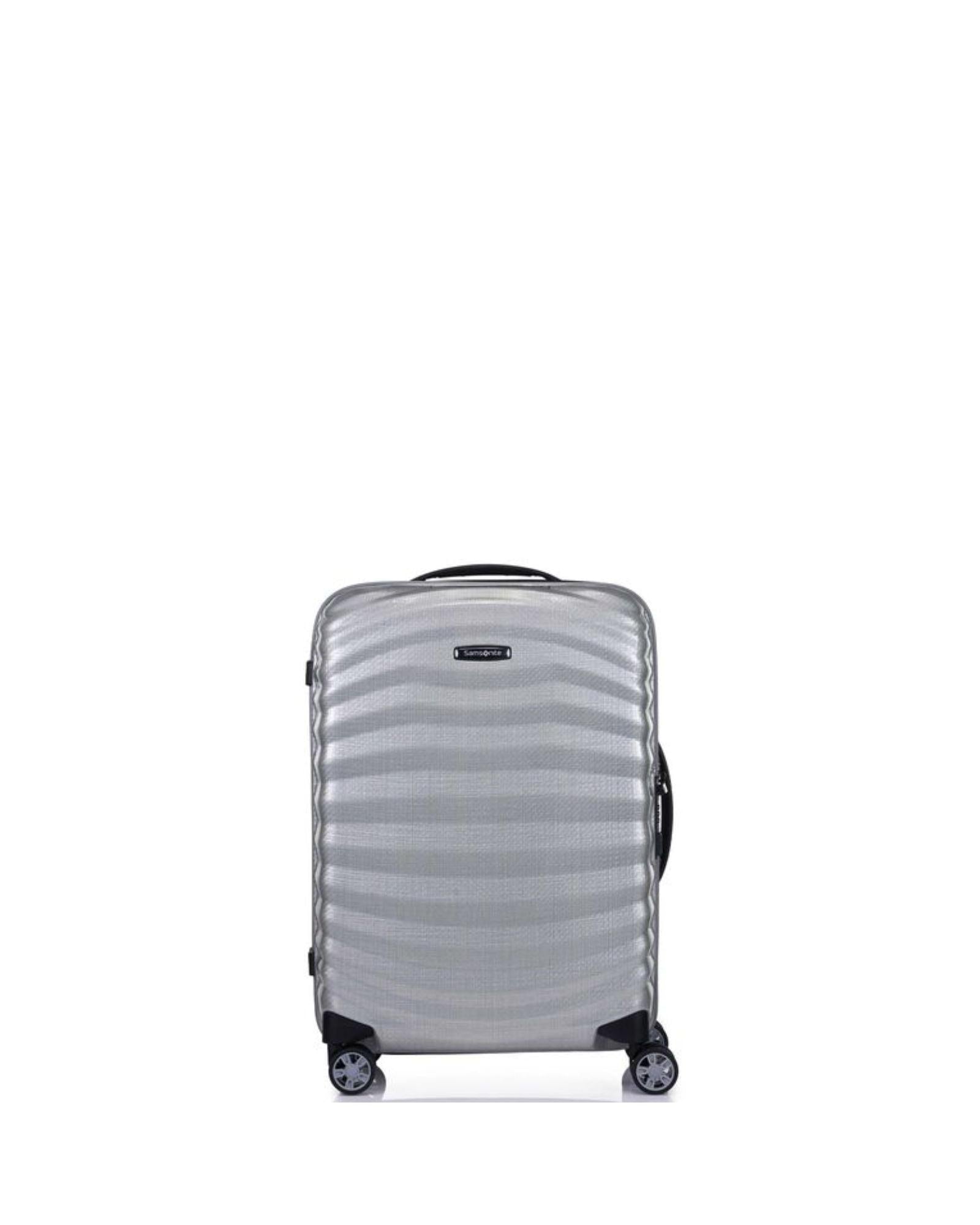 Samsonite Lite-Shock Sport Hardside Carry-On Spinner Suitcase - 55cm - Silver Front Image 2