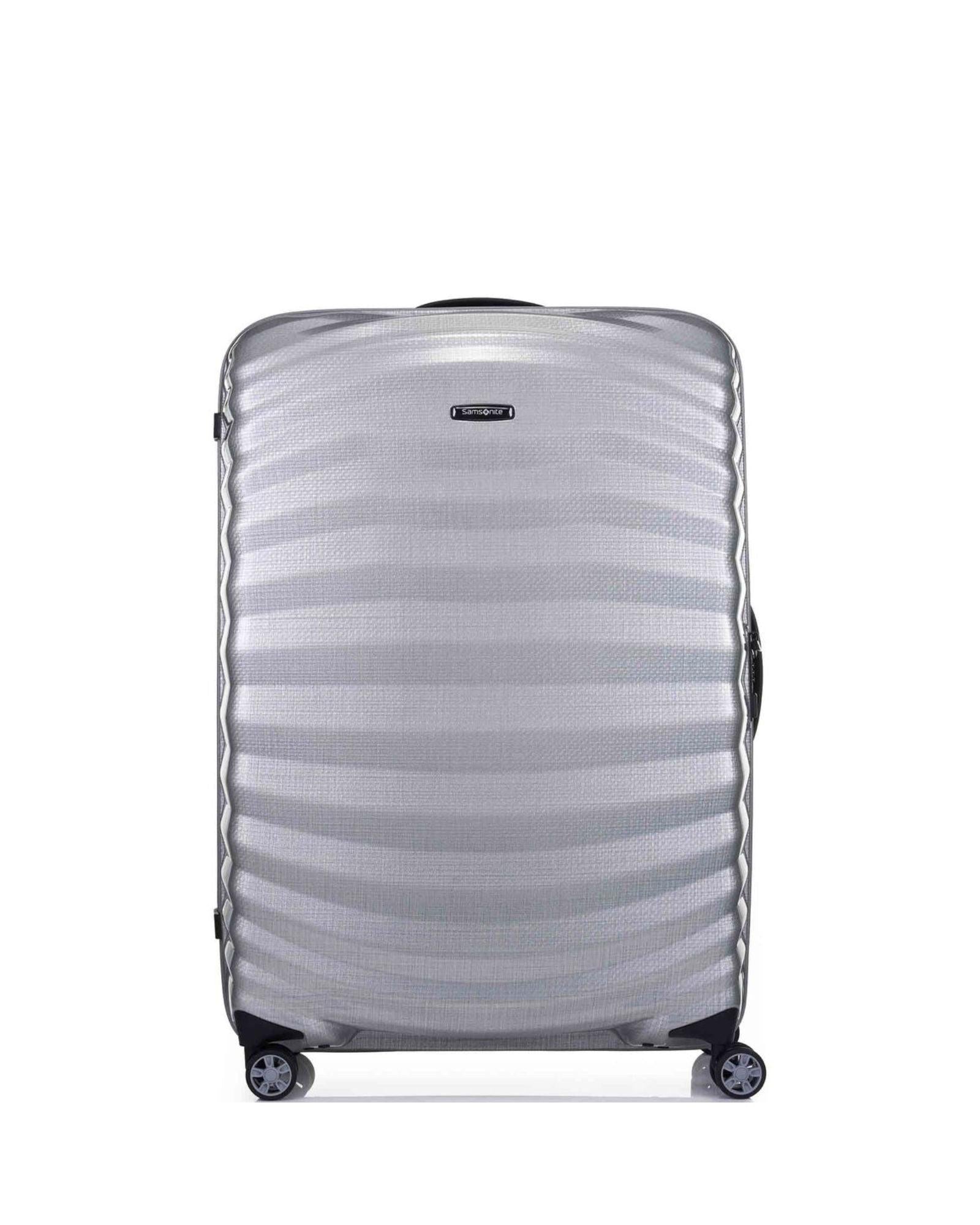 Samsonite Lite-Shock Sport Hardside Large Spinner Suitcase - 81cm - Silver Front Image 2