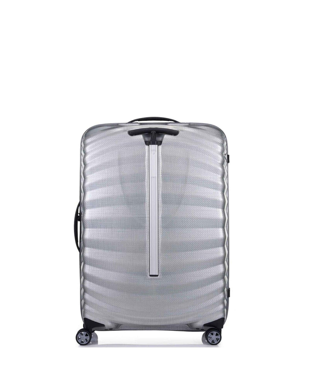 Samsonite Lite-Shock Sport Hardside Medium Spinner Suitcase - 75cm - Silver Back Image 3