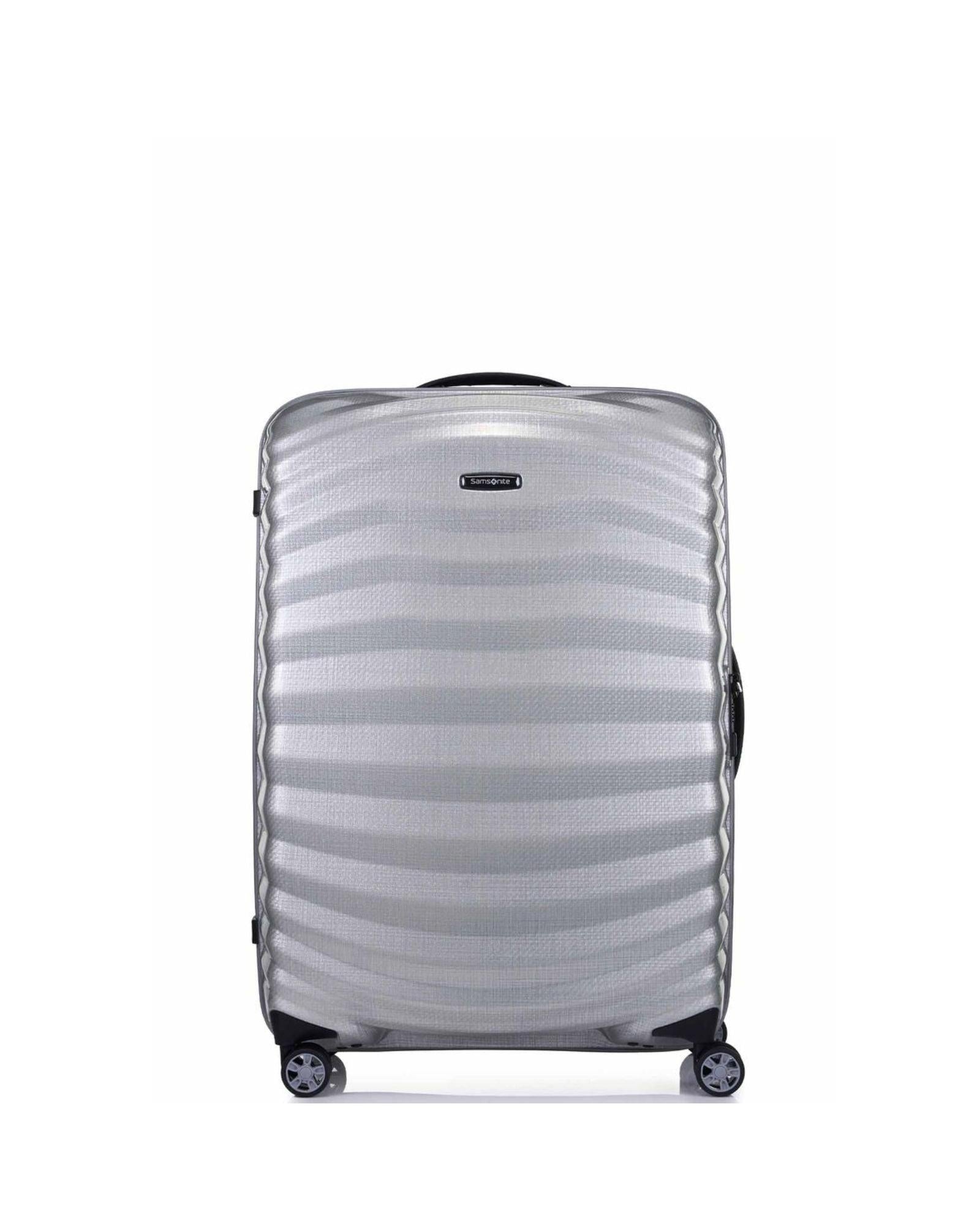 Samsonite Lite-Shock Sport Hardside Medium Spinner Suitcase - 75cm - Silver Front Image 2
