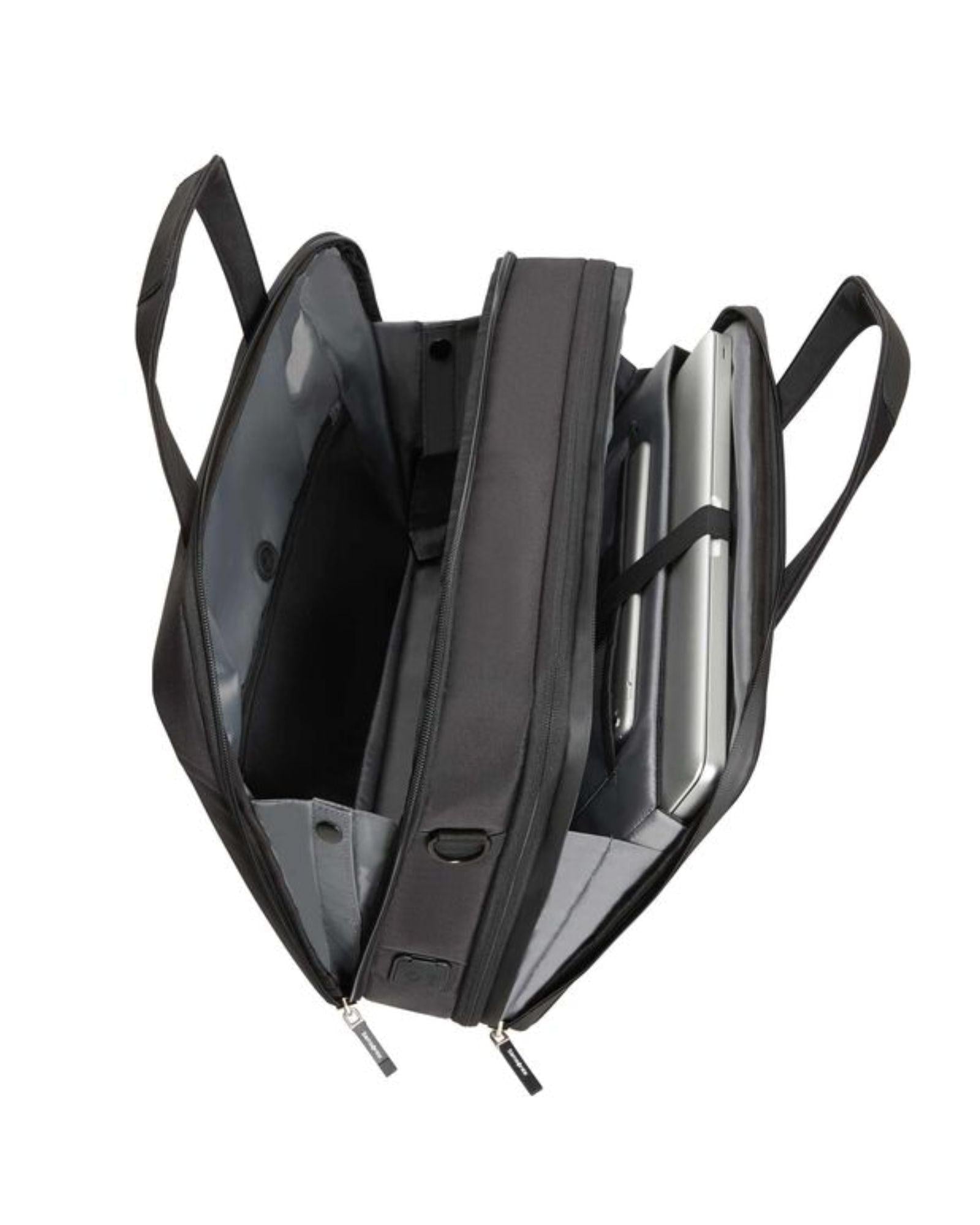 Samsonite Litepoint Bailhandle Laptop Briefcase - 15.6-Inch - Black Interior Image 7