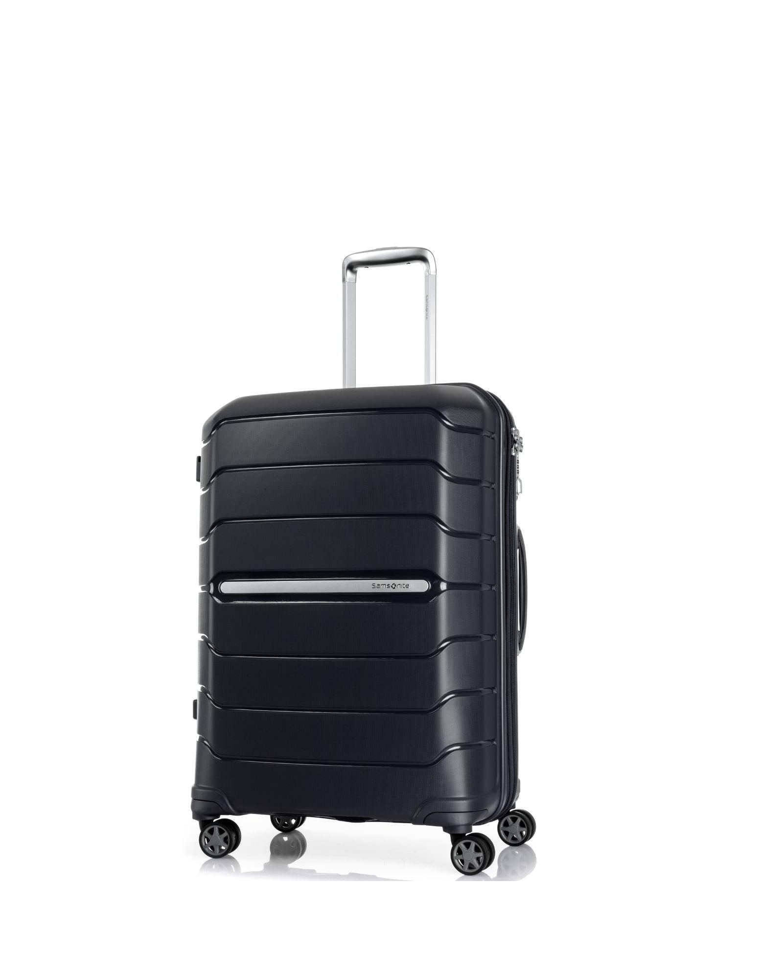 Samsonite Oc2lite Expandable Hardside Medium Spinner Suitcase - 68cm - Black Front Left Image 1
