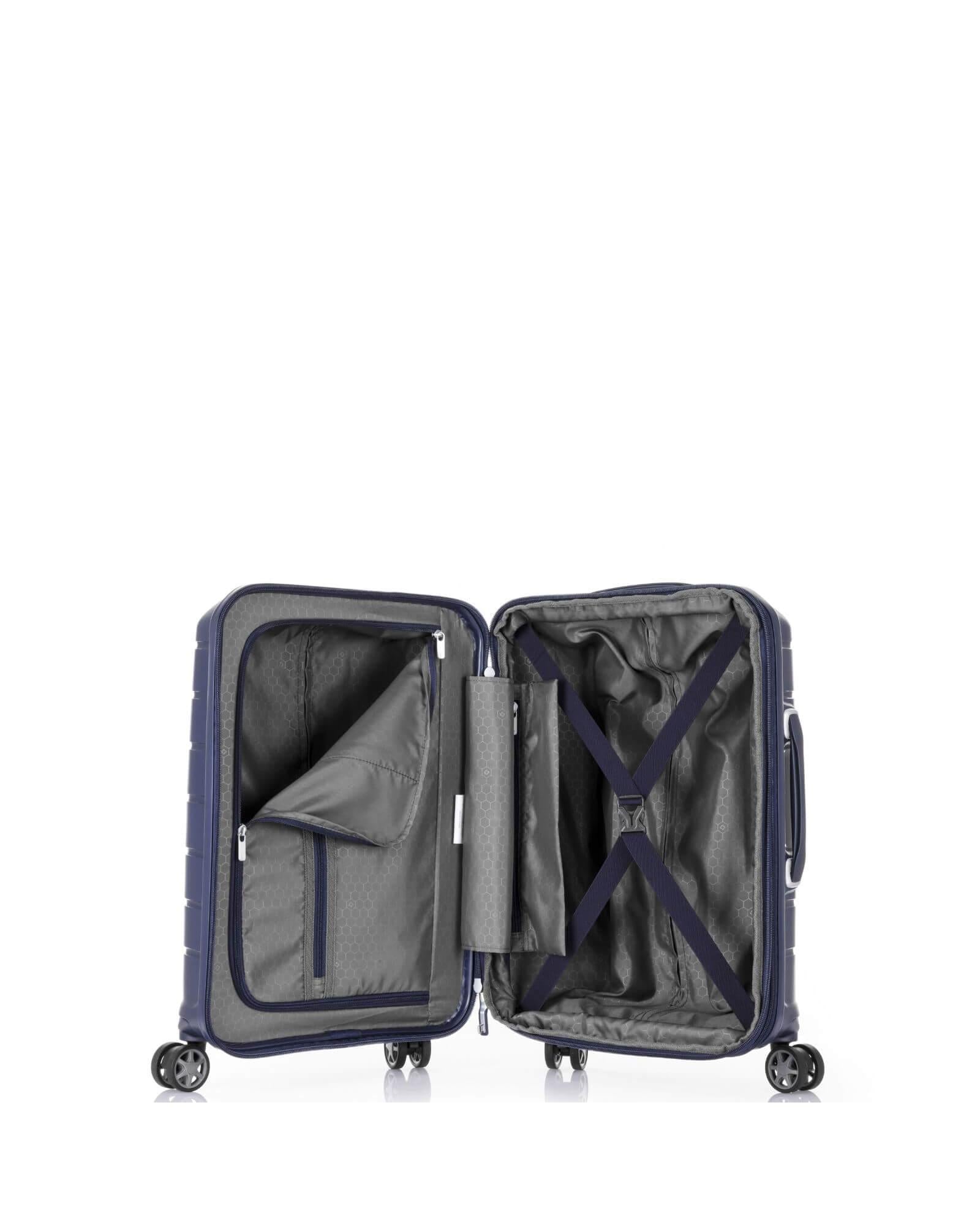 Samsonite Oc2lite Expandable Hardside Carry-On Spinner Suitcase - 55cm - Navy Blue Interior Image 6