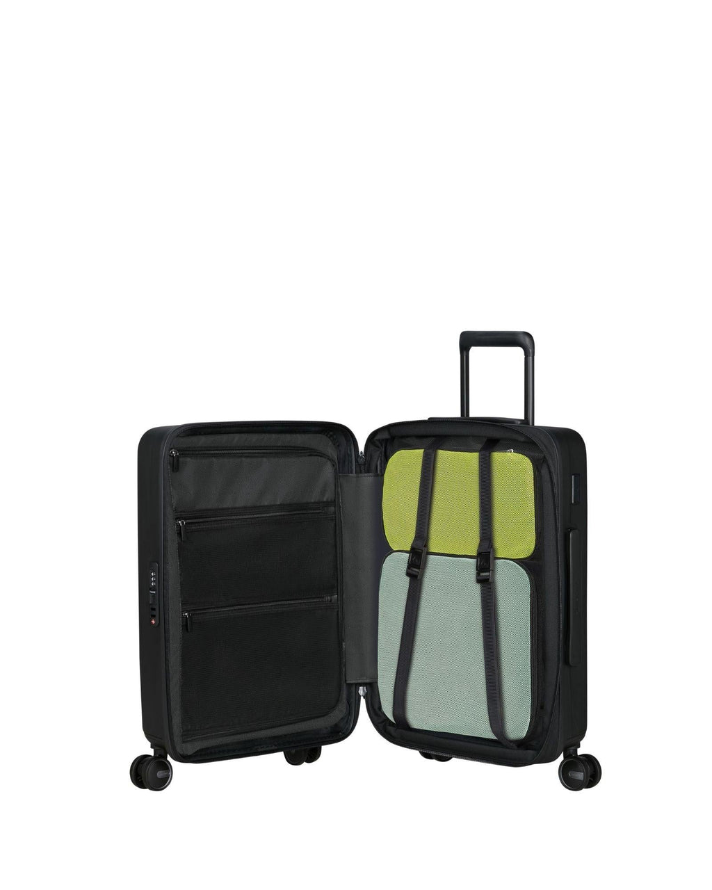 Samsonite Restackd Expandable Easy Access Carry-On Spinner Suitcase - 55cm - Black Interior Back Image 10