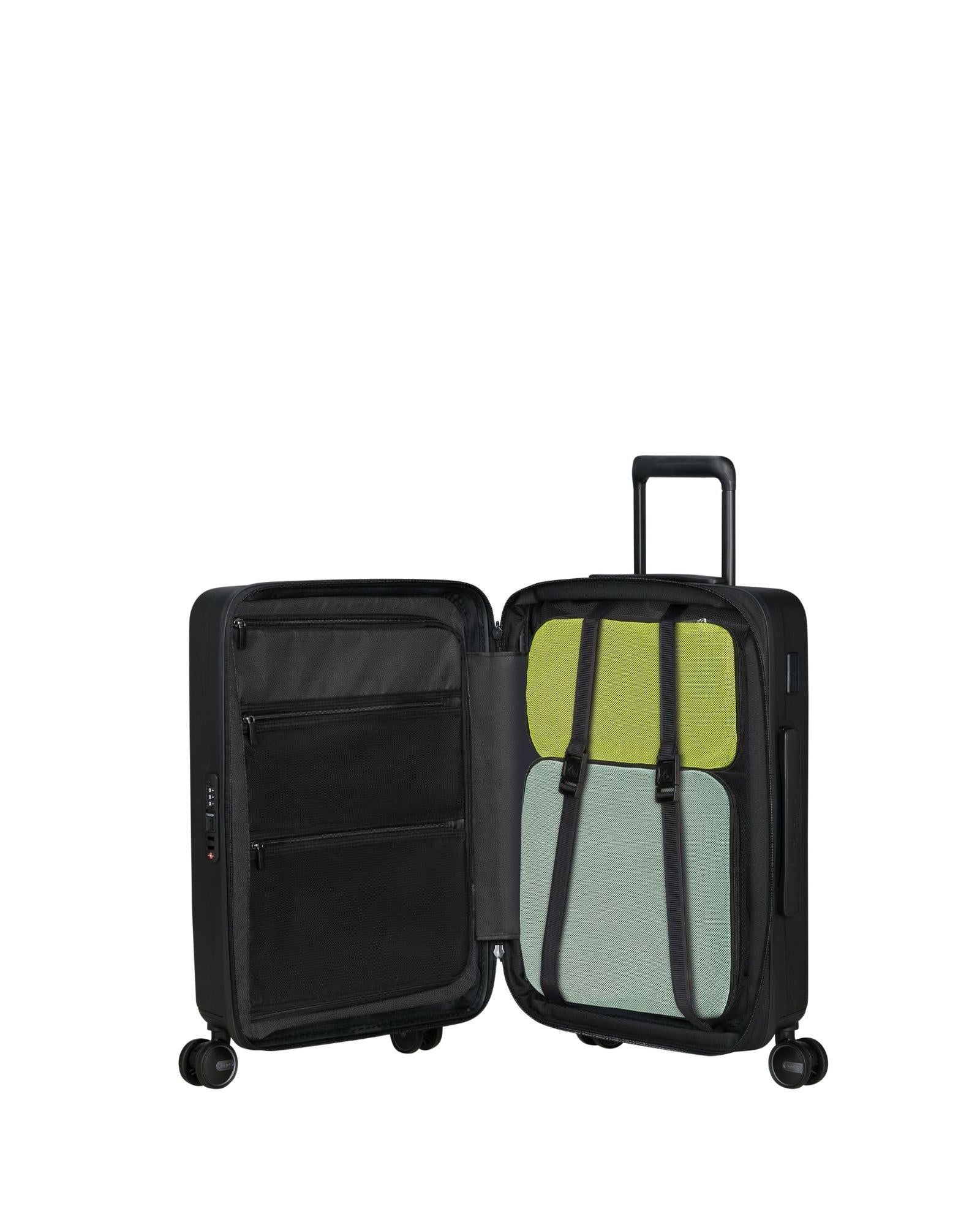 Samsonite Restackd Expandable Easy Access Carry-On Spinner Suitcase - 55cm - Black Interior Back Image 10