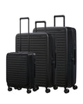 Samsonite Restackd Expandable 3-Piece Spinner Luggage Set - Black Image 1