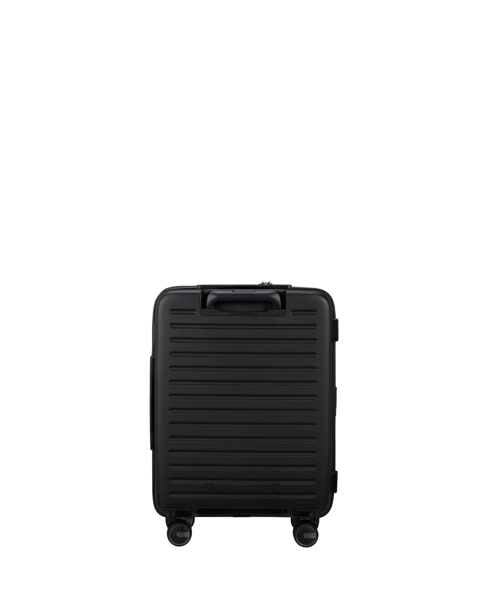 Samsonite Restackd Expandable Easy Access Carry-On Spinner Suitcase - 55cm - Black Back Image 3