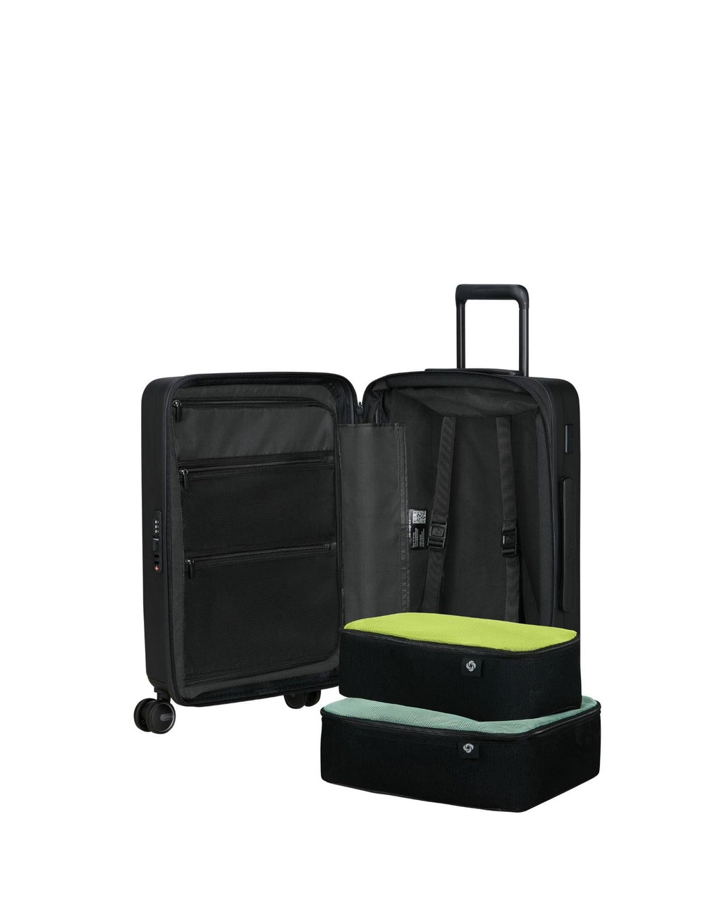 Samsonite Restackd Expandable Easy Access Carry-On Spinner Suitcase - 55cm - Black Interior Image 11
