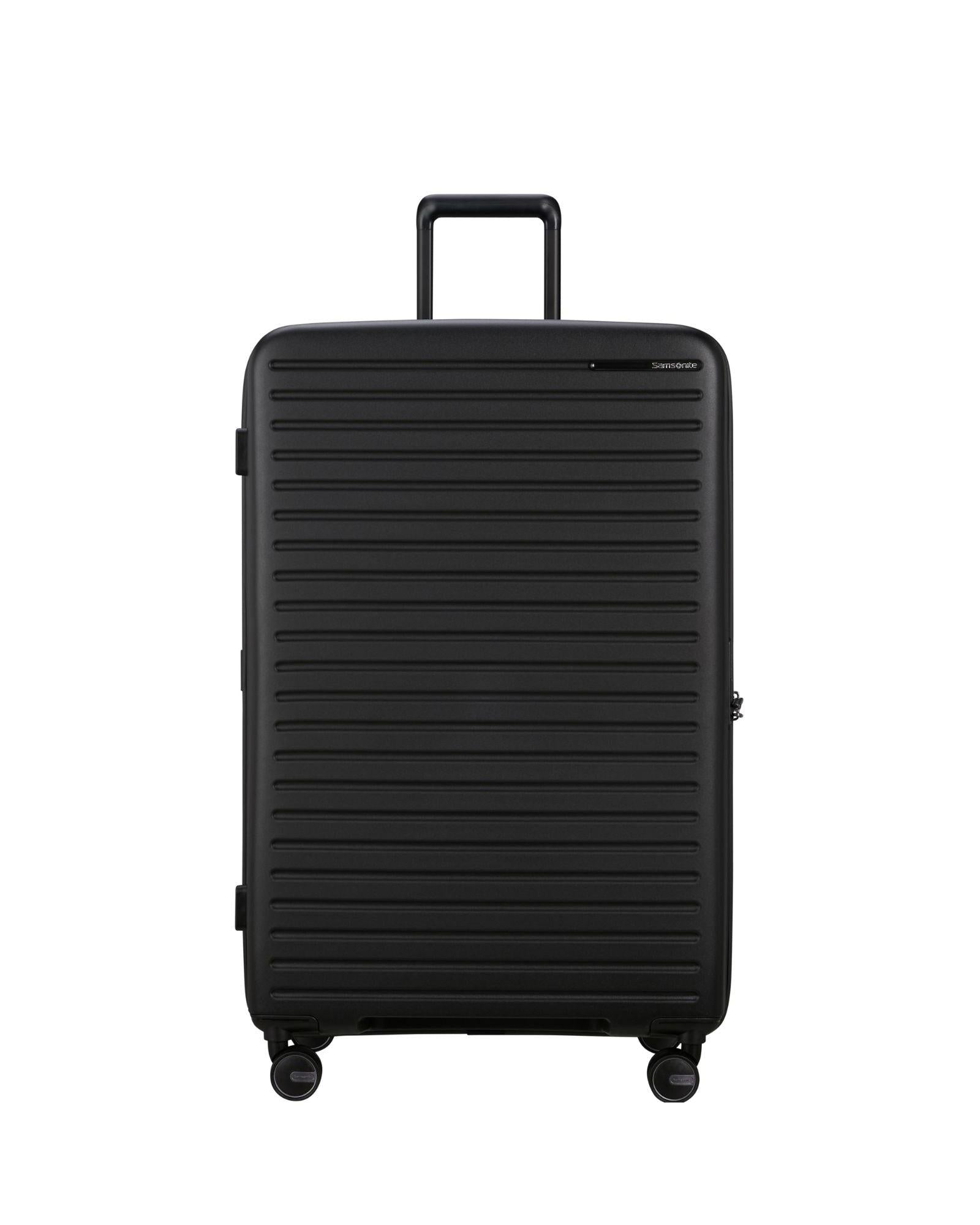 Samsonite Restackd Expandable Extra-Large Spinner Suitcase - 81cm - Black Front Image 2