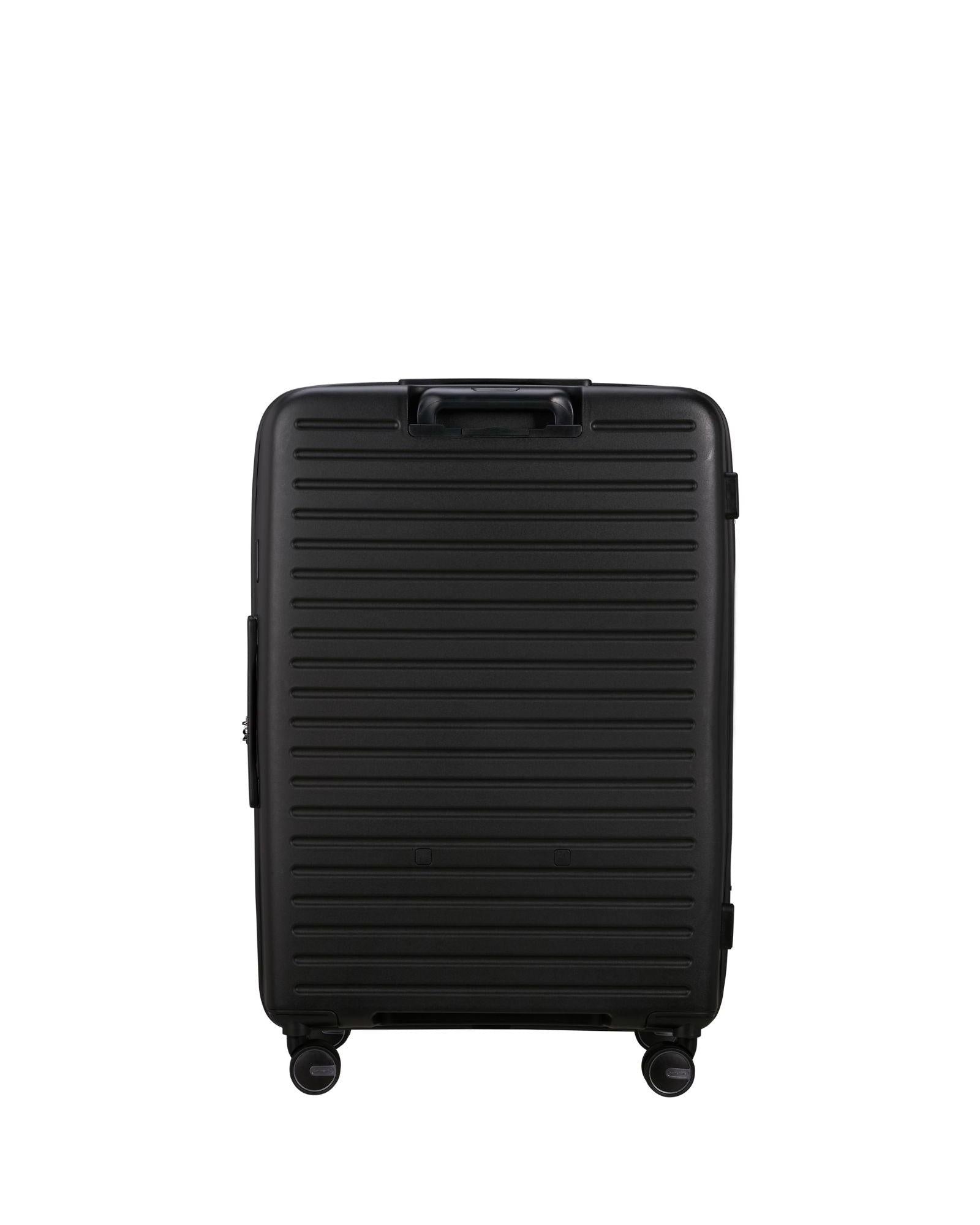 Samsonite Restackd Expandable 3-Piece Spinner Luggage Set - Black Back Image 3