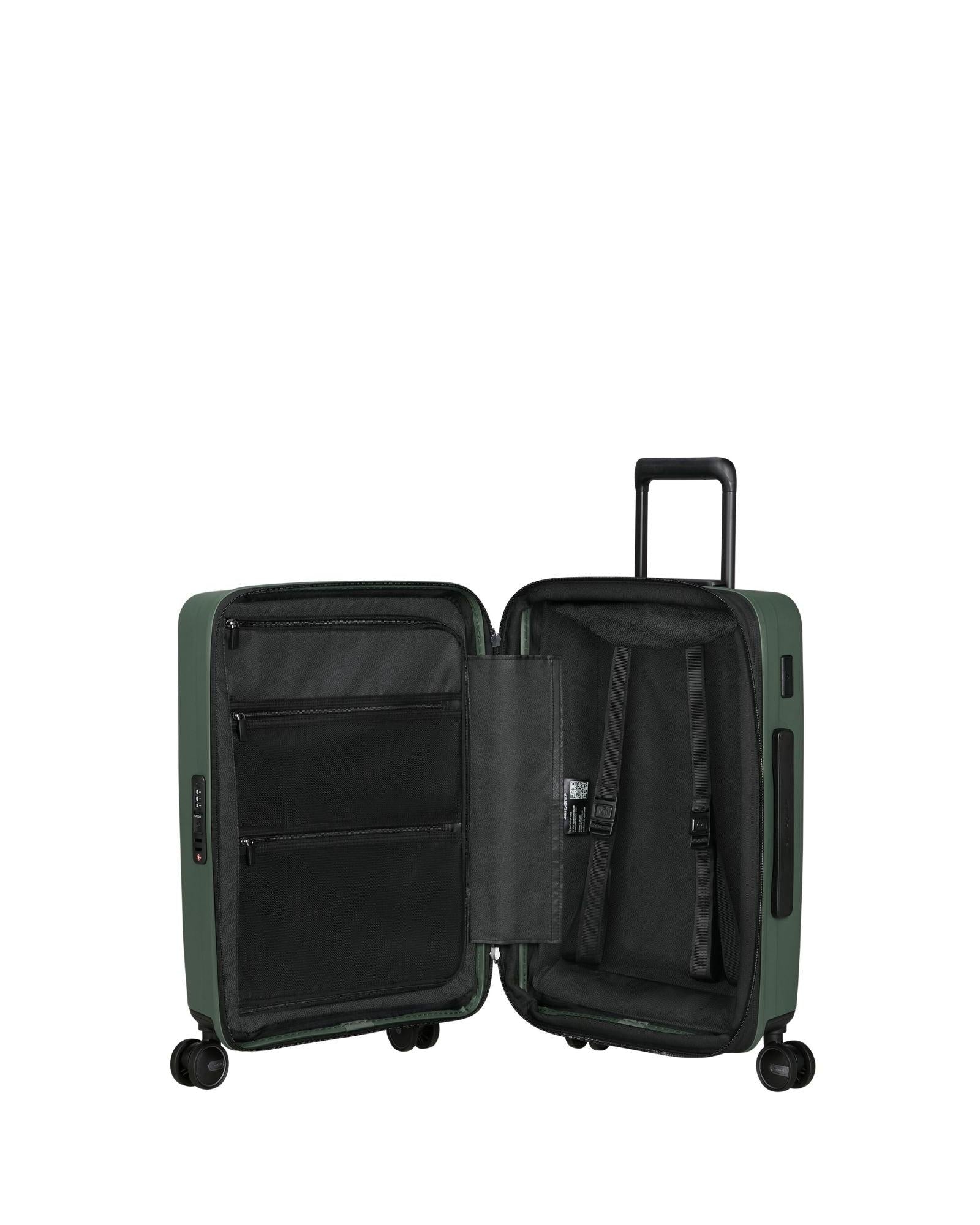 Samsonite Restackd Expandable Easy Access Carry-On Spinner Suitcase - 55cm - Sage Interior Image 9