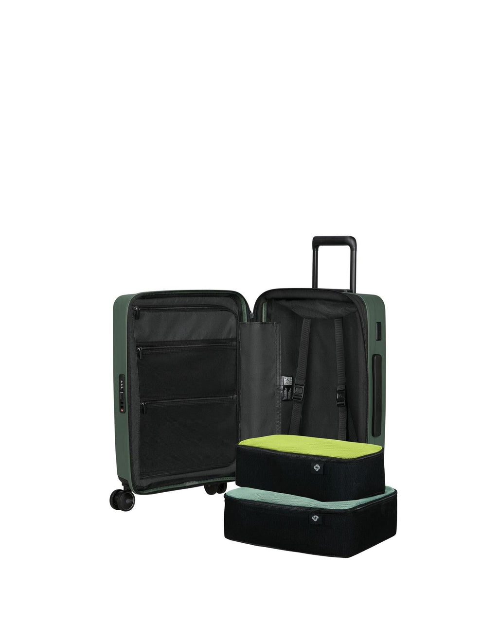 Samsonite Restackd Expandable Easy Access Carry-On Spinner Suitcase - 55cm - Sage Interior Image 11