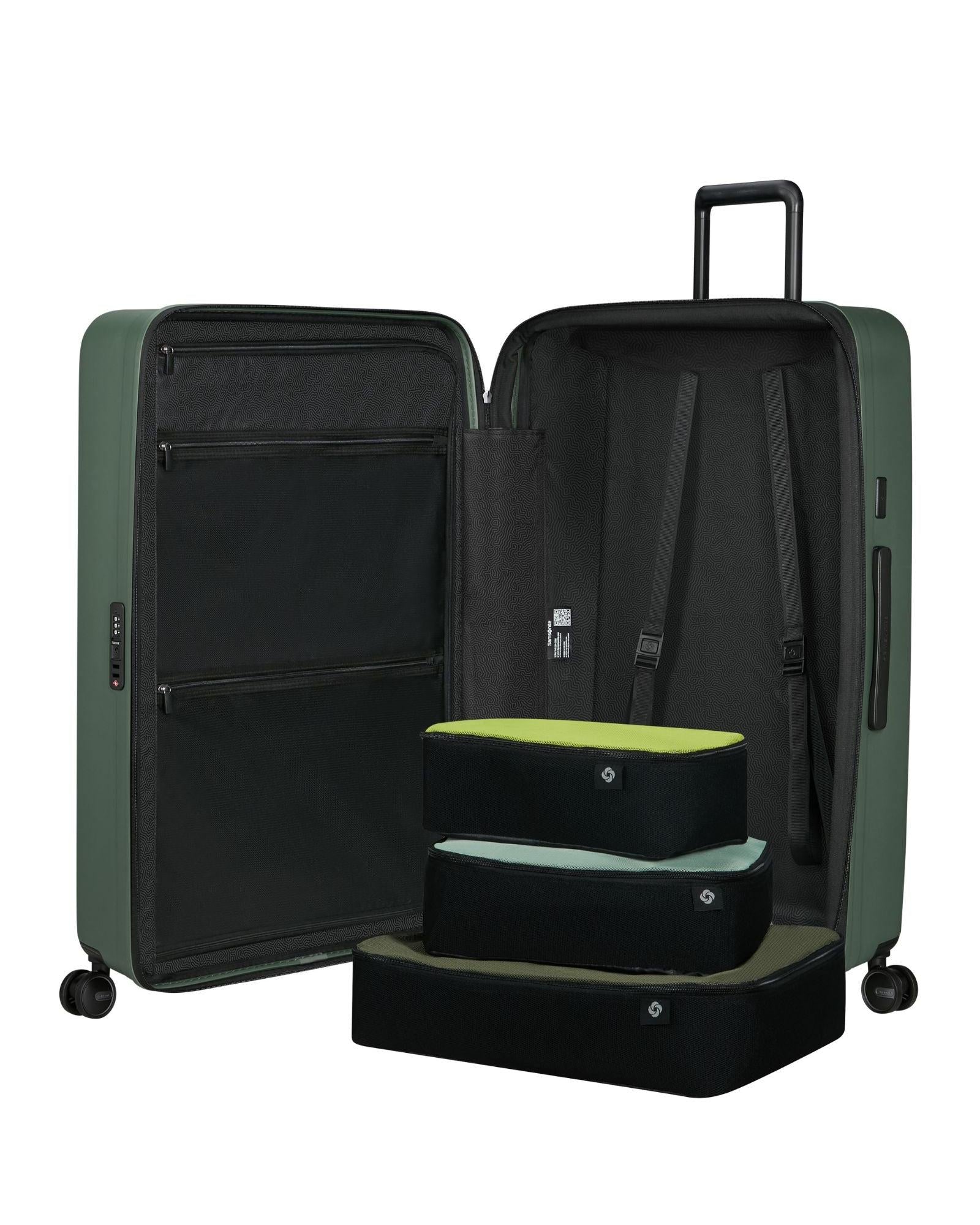 Samsonite Restackd Expandable Extra-Large Spinner Suitcase - 81cm - Sage Interior Image 9
