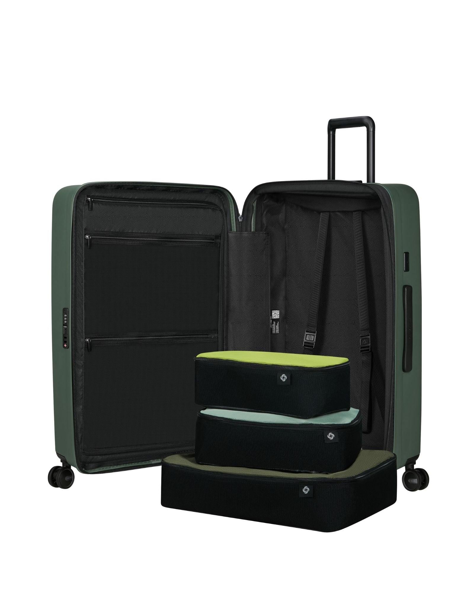 Samsonite Restackd Expandable Large Spinner Suitcase - 75cm - Sage Interior Image 9