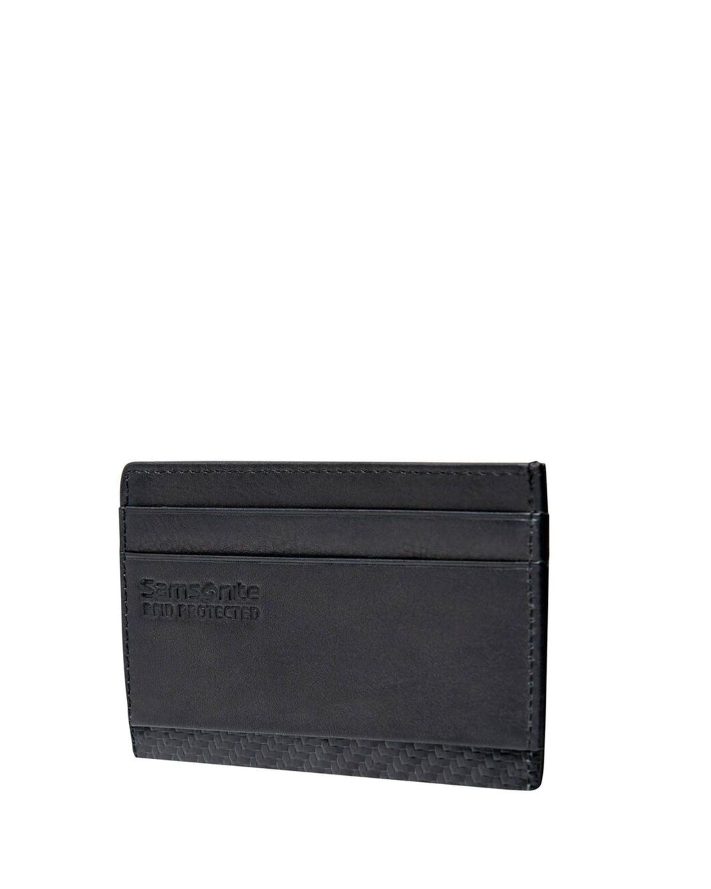 Samsonite RFID DLX Leather Card & Note Holder + 4CC - Black Back Image 3