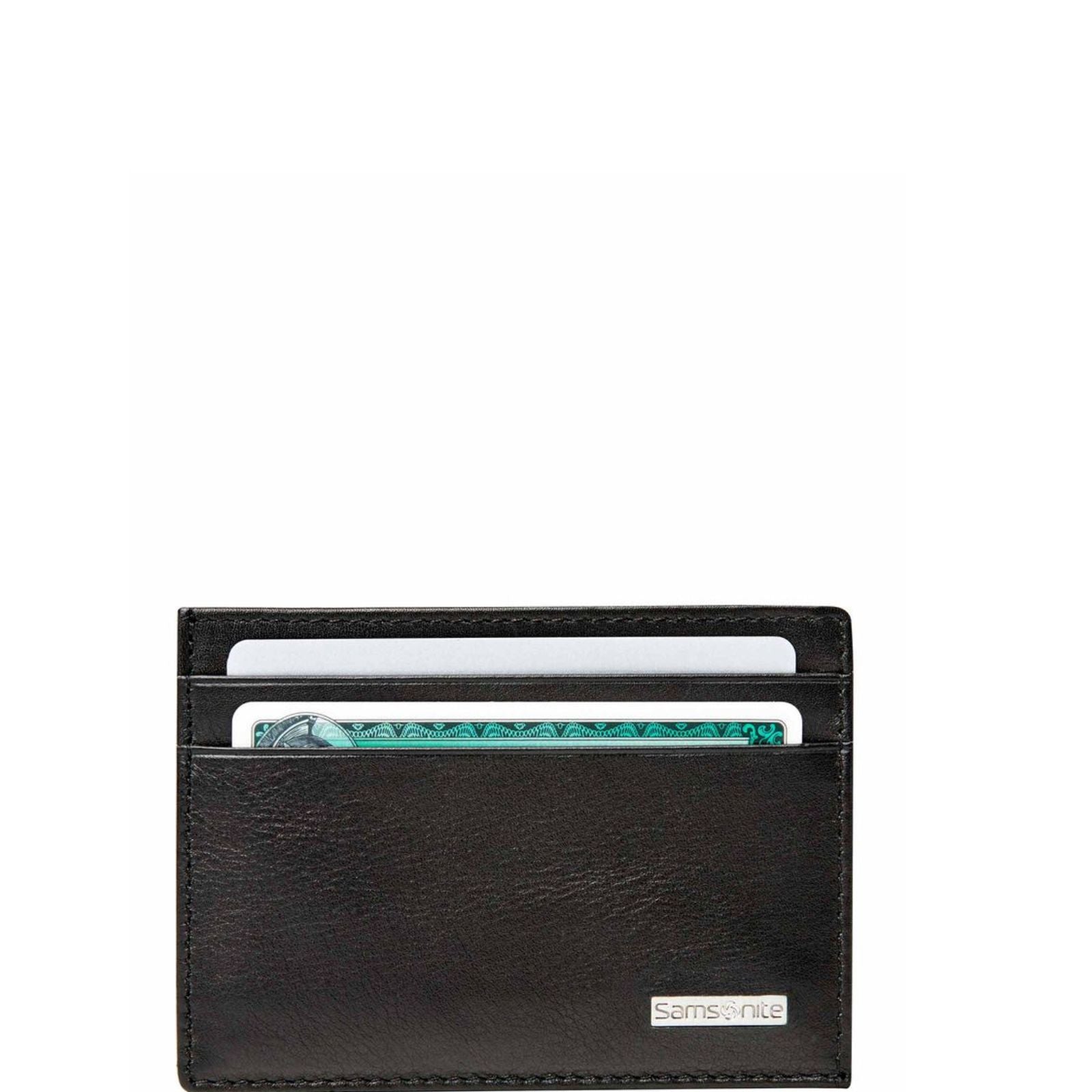 Samsonite RFID DLX Leather Card & Note Holder + 4CC - Black