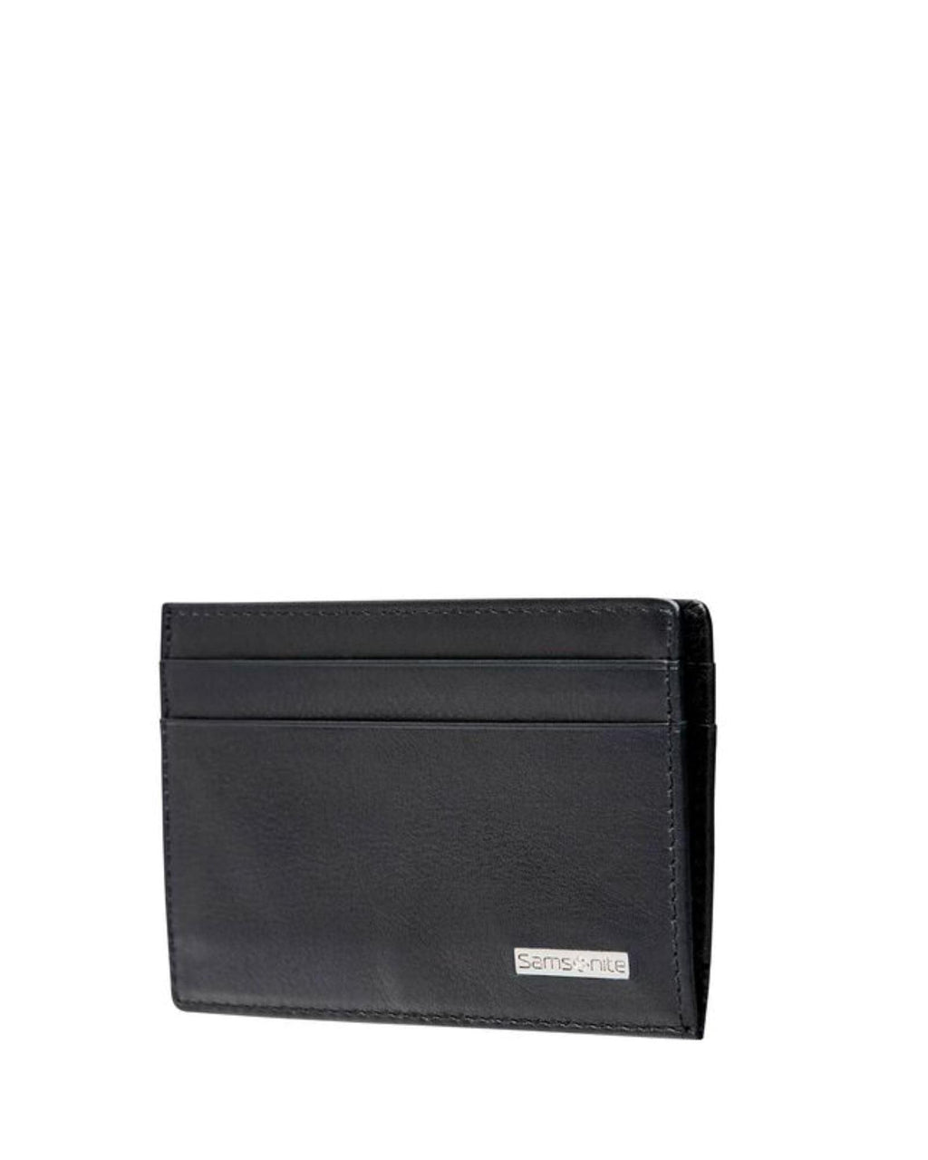 Samsonite RFID DLX Leather Card & Note Holder + 4CC - Black Front Left Image 2
