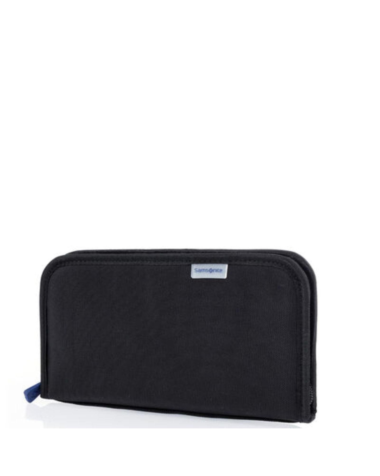 Samsonite RFID Zippered Travel Wallet - Black Front Left Image 2