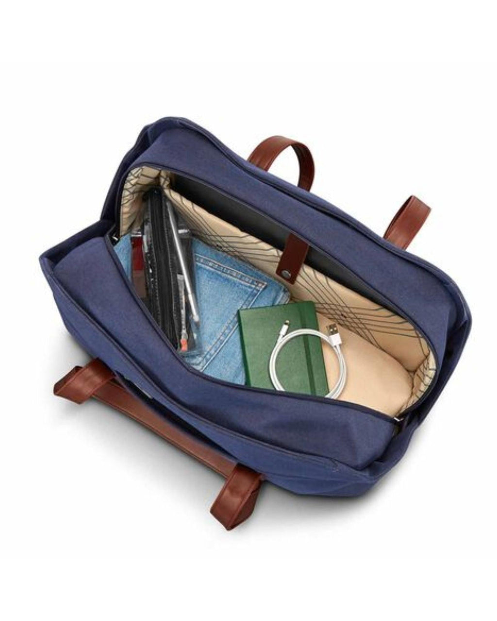 Samsonite Virtuosa Weekender Bag - 27L - Navy Interior Image 3