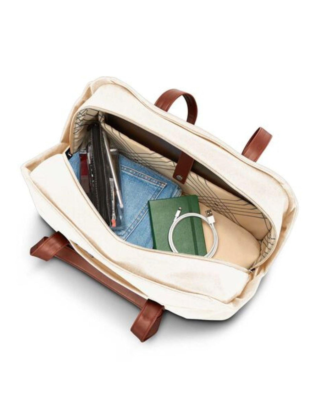 Samsonite Virtuosa Weekender Bag - 27L - Off White Interior Image 3