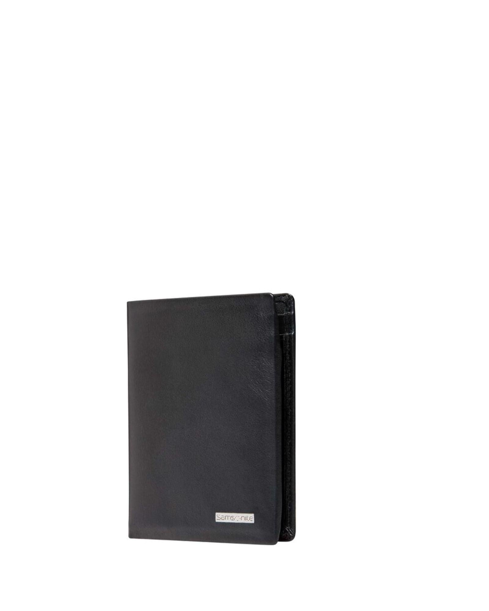 Samsonite RFID DLX Leather Wallet with ID + 4CC - Black Front Right Image 1