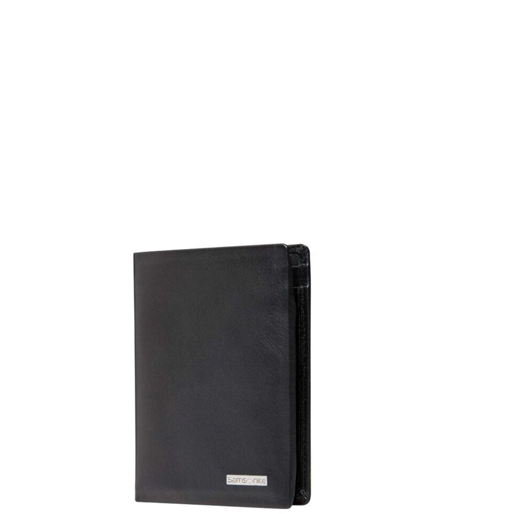 Samsonite RFID DLX Leather Wallet with ID + 4CC - Black