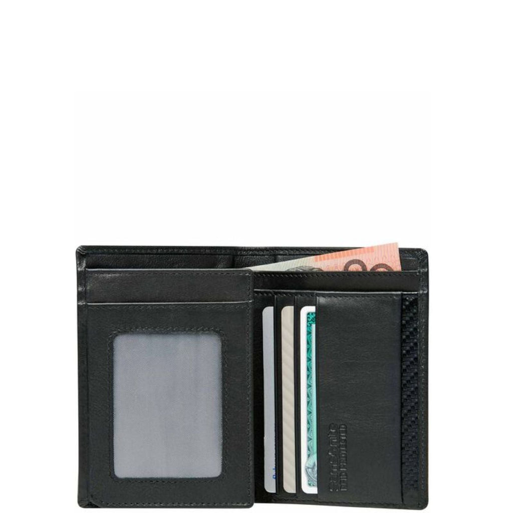 Samsonite RFID DLX Leather Wallet with ID + 4CC - Black