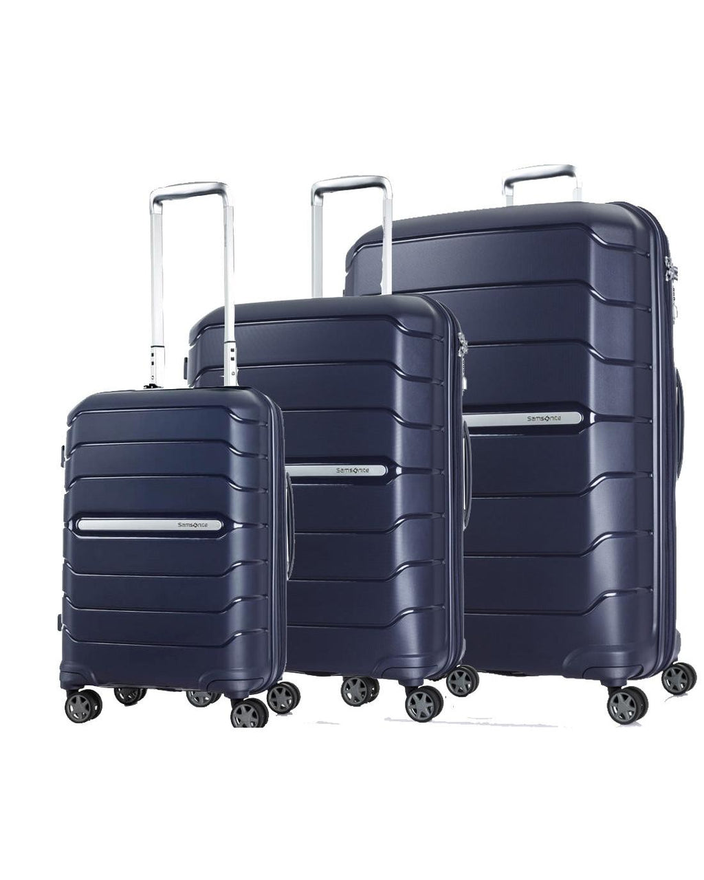 Samsonite Oc2lite Expandable Hardside 3-Piece Spinner Luggage Set - Navy Blue Front Right Image 1